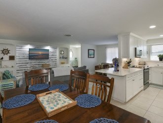 Open concept dining, living and kitchen