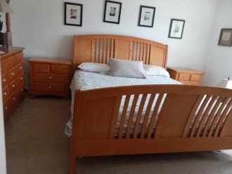 Master Bedroom on 2nd floor with King Bed, TV, Sitting area