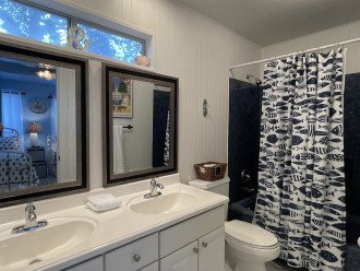 A Dose of Destin | 2nd Floor Guest Bathroom |Destin Vacation Rental | 97 Crystal Beach Drive