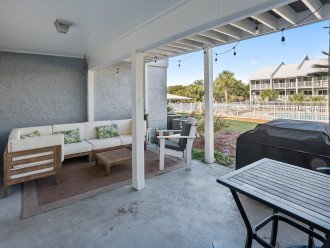 Grill/Outdoor Space overlooking the pool | Crazy Toes by Gulf Tide Vacations @ Sea Bluff Town Homes | Blue Mountain Beach