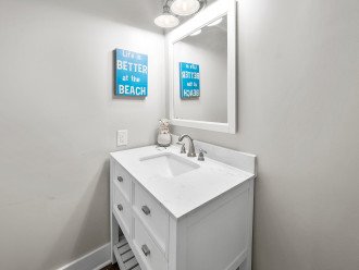 Half Bathroom | Crazy Toes by Gulf Tide Vacations @ Sea Bluff Town Homes | Blue Mountain Beach