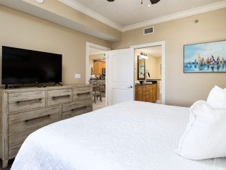 Master Suite has Large Flat Screen TV & Private Bath
