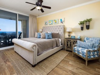 Master Suite features a King Size Sled Bed and Balcony Access