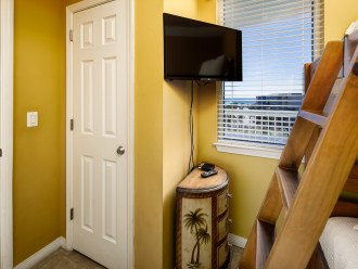 Bunk Room has wall mounted TV