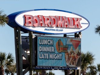 The Boardwalk Complex is just over the crosswalk and down the beach