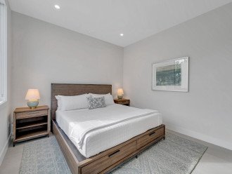 Bedroom Four is located on the second floor adjacent to the living area and features a king size bed.