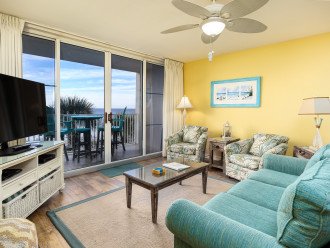 Living Room opens to Gulf View Balcony
