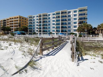 Enjoy the short walk from the pool deck to the beach