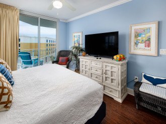 Enjoy your favorite TV show or great views from the master bedroom