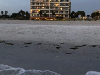View of Condo from beach at night