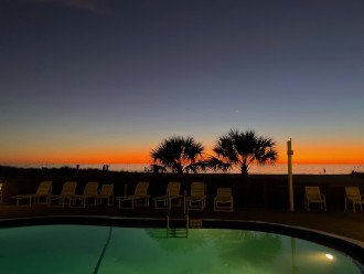 Sunset view from the pool area