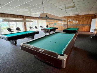 Clubhouse pool tables