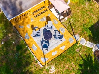Aerial view of firepit