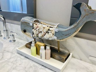 Boutique organic hotel amenity soaps in all bathrooms