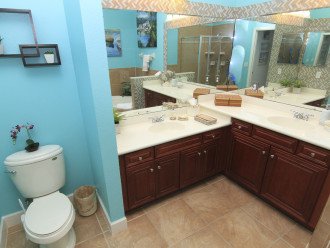 Large double vanity in the Master Bathroom.