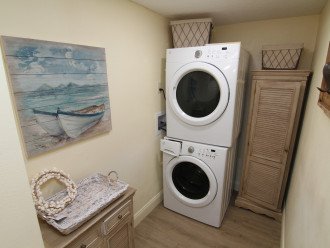 Washer and Dryer conveniently located inside the condo