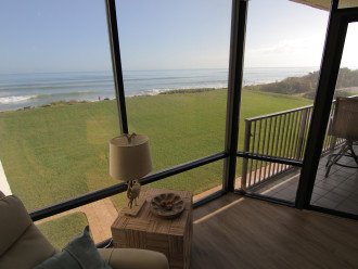 Beach, Ocean, and balcony view from the master bedroom.