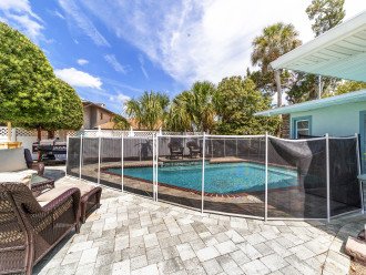 Pool with screen fence