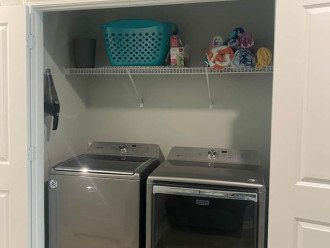 New Washer and Dryer with Beach Towels Provided