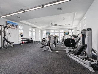 State of the art fitness center with free weights/machines and cardio stations.