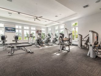 The rental includes access to a fitness center