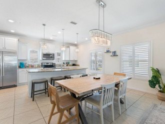 This open kitchen and dining area is perfect for entertaining or for just kicking back and relaxing.