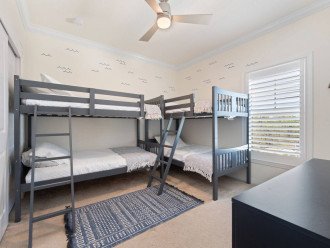 There is a room with bunk beds to accommodate more guests