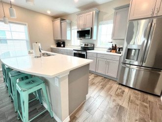 Upgraded kitchen with top-grade stainless steel appliances
