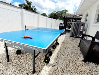 There is zero chance of hearing "I'm board" with this ping pong table.