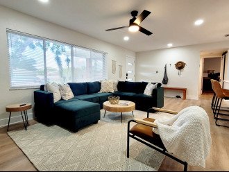 The spacious open living area will be the favorite hang out space for your group!