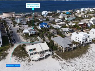 101_Ariola Drive_The Surf Shack_Drone_Beach view path