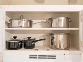 Stainless and non-stick pots and pans
