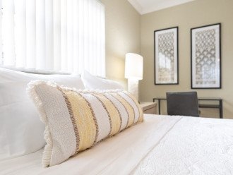 The 1st bedroom suite includes a comfortable Casper memory foam queen mattress