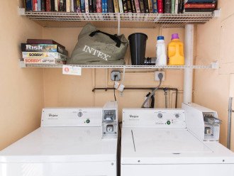 A coin operated washer and dryer is located a few steps outside the front door. We also have a large supply of DVD's, books and games that guests are welcome to use.