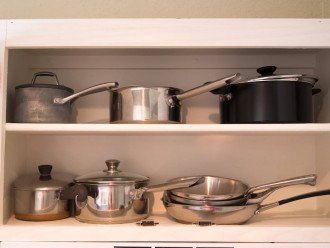 If you like to cook, there's a variety of pots and pans to choose from.