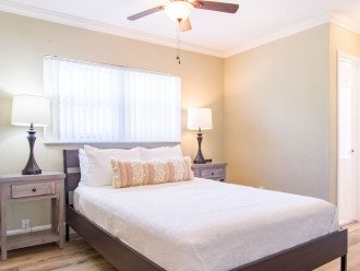 2nd bedroom suite with lush queen size Casper memory foam mattress wrapped in high end linens