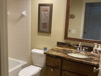 2nd bathroom, tub, shower