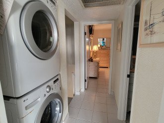 Hallway stacked laundry unit