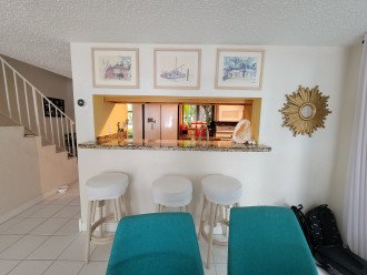 Bar Area for Pass Thru Kitchen Countertop Seating