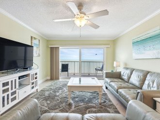 Living Room with Direct Gulf View and Walk out to Balcony