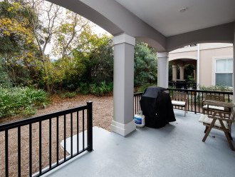 Patio off guest bedroom with gas grill
