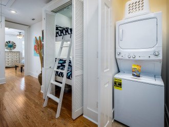 Full washer and dryer on second level