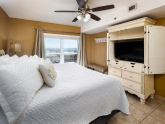 Enjoy the fantastic views while watching TV in the master bedroom