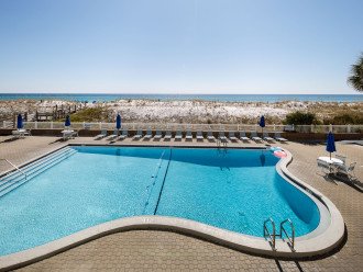 Great views of the pool and white sandy beaches