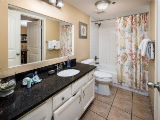 Guest bathroom with plenty of counterspace
