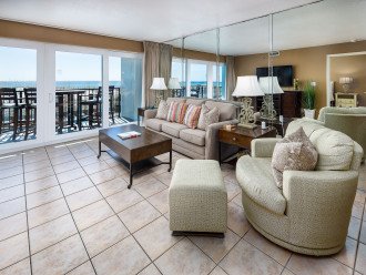 Enjoy the spacious living room with a large sliding glass door