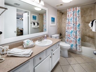 Guest bathroom with plenty of counterspace