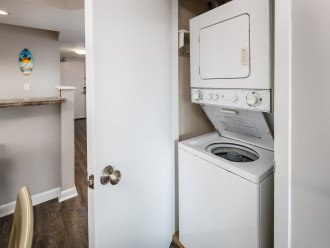 Go home with clean clothes after using the in unit washer and dryer