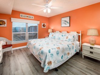 Master bedroom with a king bed and view of wonderful Okaloosa Island!