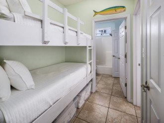 The hallway bunks are right next to the bathroom